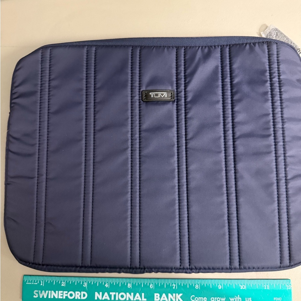 TUMI Quilted Blue Tablet Sleeve